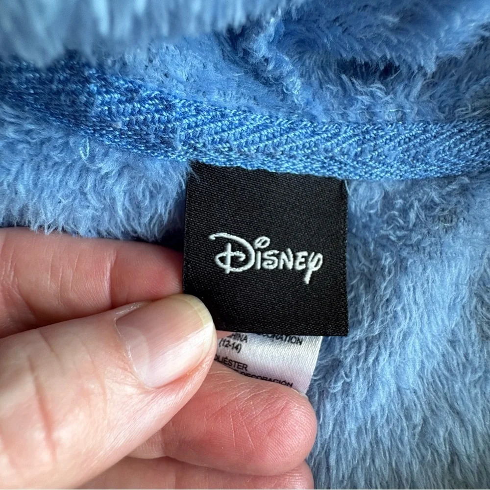 Disney Lilo & Stitch Fleece Onesie Pajamas Hooded Blue unisex 12–14